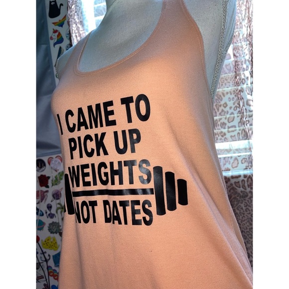 Weights Not Dates Orange Tank Top 🧡 - Picture 14 of 17